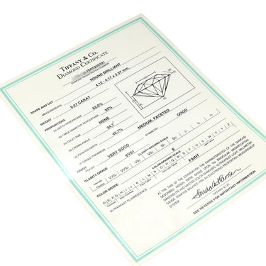ティファニー Tiffany & Co ソリティア ダイヤリング プラチナシルバー Pt950 ダイヤモンド リング 指輪 T＆Co. 一粒 1P 立爪 0.27ct プラチナ950 10.5号