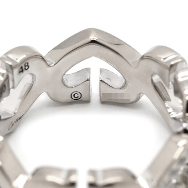 カルティエ Cartier Cハート ダイヤモンド B4041500 ホワイトゴールド K18WG ダイヤモンド #48 リング 指輪 Au750 18K 18金 7.5号