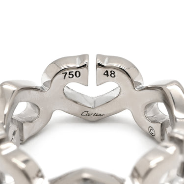 カルティエ Cartier Cハート ダイヤモンド B4041500 ホワイトゴールド K18WG ダイヤモンド #48 リング 指輪 Au750 18K 18金 7.5号