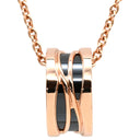ブルガリ BVLGARI ビーゼロワン レジェンド CL858532 ブラック×ピンクゴールド K18PG セラミック ネックレス B-zero1 K18PG Au750 18K 18金 黒セラミック