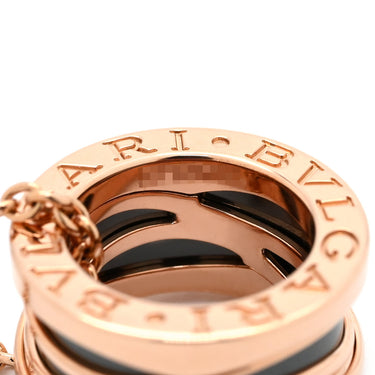 ブルガリ BVLGARI ビーゼロワン レジェンド CL858532 ブラック×ピンクゴールド K18PG セラミック ネックレス B-zero1 K18PG Au750 18K 18金 黒セラミック
