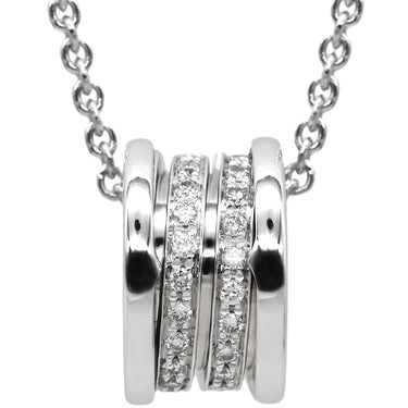 ブルガリ BVLGARI ビーゼロワン ダイヤ ホワイトゴールド K18WG ダイヤモンド ネックレス B-zero1 ペンダント 18K 750WG 旧金具