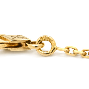 ヴァンクリーフアーペル Van Cleef & Arpels ヴィンテージ アルハンブラ VCARO9VA00 グリーン×イエローゴールド K18YG マラカイト ネックレス Au750 18K YG 緑 マラカイト マット