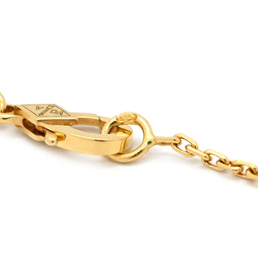 ヴァンクリーフアーペル Van Cleef & Arpels ヴィンテージ アルハンブラ VCARO9VA00 グリーン×イエローゴールド K18YG マラカイト ネックレス Au750 18K YG 緑 マラカイト マット