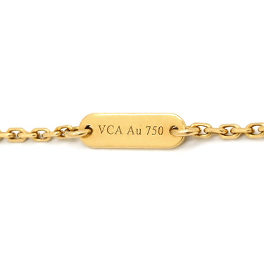 ヴァンクリーフアーペル Van Cleef & Arpels ヴィンテージ アルハンブラ VCARO9VA00 グリーン×イエローゴールド K18YG マラカイト ネックレス Au750 18K YG 緑 マラカイト マット