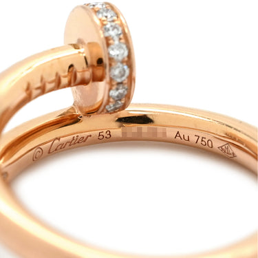 カルティエ Cartier ジュストアンクル ダイヤ B4094800 ピンクゴールド K18PG ダイヤモンド #53(JP13) リング 指輪 750 18K PG クラシックモデル 13号