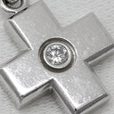 カルティエ Cartier クロス 1Pダイヤ ホワイトゴールド K18WG ダイヤモンド チャーム 18K 750 WG ペンダントトップ