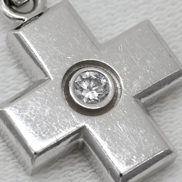 カルティエ Cartier クロス 1Pダイヤ ホワイトゴールド K18WG ダイヤモンド チャーム 18K 750 WG ペンダントトップ