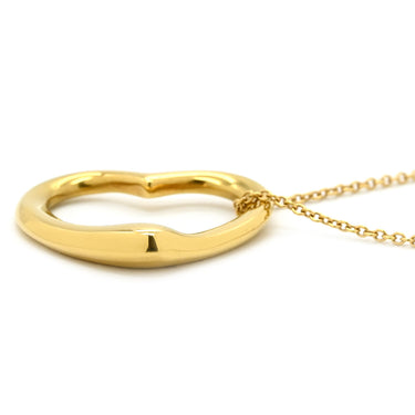 ティファニー Tiffany & Co オープンハート イエローゴールド K18YG ネックレス T＆Co. 18K 18金 750 YG エルサペレッティ
