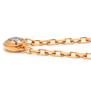 カルティエ Cartier ダムール SM B7215700 ピンクゴールド ダイヤモンド K18PG ネックレス 1P 一粒 750 PG