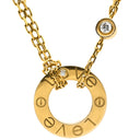 カルティエ Cartier ラブ サークル 2Pダイヤ B7224509 ピンクゴールド K18PG ダイヤモンド ネックレス 18金 750PG Wチェーン