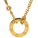 カルティエ Cartier ラブ サークル 2Pダイヤ B7224509 ピンクゴールド K18PG ダイヤモンド ネックレス 18金 750PG Wチェーン