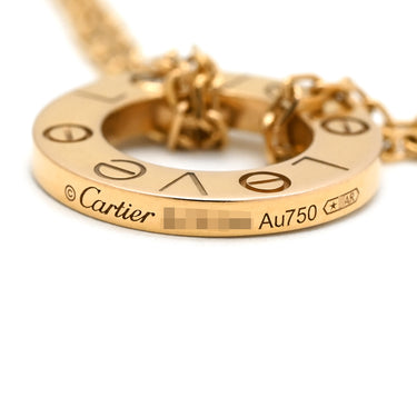 カルティエ Cartier ラブ サークル 2Pダイヤ B7224509 ピンクゴールド K18PG ダイヤモンド ネックレス 18金 750PG Wチェーン