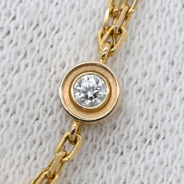 カルティエ Cartier ラブ サークル 2Pダイヤ B7224509 ピンクゴールド K18PG ダイヤモンド ネックレス 18金 750PG Wチェーン