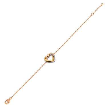 カルティエ Cartier トリニティ ハート イエローゴールド×ホワイトゴールド×ピンクゴールド K18YG K18WG K18PG ブレスレット スリーカラー Au750 18K 18金