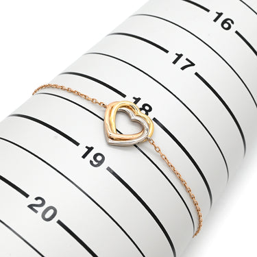 カルティエ Cartier トリニティ ハート イエローゴールド×ホワイトゴールド×ピンクゴールド K18YG K18WG K18PG ブレスレット スリーカラー Au750 18K 18金