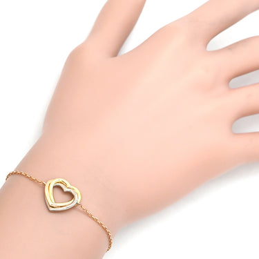 カルティエ Cartier トリニティ ハート イエローゴールド×ホワイトゴールド×ピンクゴールド K18YG K18WG K18PG ブレスレット スリーカラー Au750 18K 18金