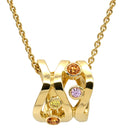 ミキモト MIKIMOTO イエローダイヤ サファイア シトリン デザインネックレス マルチカラー×イエローゴールド K18YG ダイヤモンド ピンクサファイア シトリン ネックレス MIKIMOTO 18K 18金 Au750
