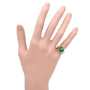 ヴァンクリーフアーペル Van Cleef & Arpels ペルレ クルール VCARP4DP46 グリーン×イエローゴールド K18YG マラカイト #46(JP6) リング 指輪 K18 18K YG マラカイト マット 6号