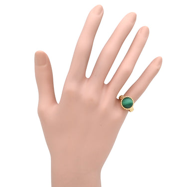 ヴァンクリーフアーペル Van Cleef & Arpels ペルレ クルール VCARP4DP46 グリーン×イエローゴールド K18YG マラカイト #46(JP6) リング 指輪 K18 18K YG マラカイト マット 6号