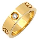 カルティエ Cartier ラブリング ハーフダイヤ B4032400 イエローゴールド K18YG ダイヤモンド #53(JP13) リング 指輪 LOVE Ring 750 18K 18金 3P 3石 3粒 ダイヤ 13号