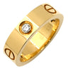 カルティエ Cartier ラブリング ハーフダイヤ B4032400 イエローゴールド K18YG ダイヤモンド #53(JP13) リング 指輪 LOVE Ring 750 18K 18金 3P 3石 3粒 ダイヤ 13号