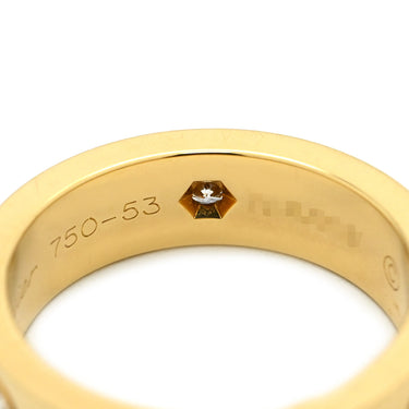 カルティエ Cartier ラブリング ハーフダイヤ B4032400 イエローゴールド K18YG ダイヤモンド #53(JP13) リング 指輪 LOVE Ring 750 18K 18金 3P 3石 3粒 ダイヤ 13号