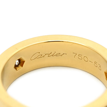 カルティエ Cartier ラブリング ハーフダイヤ B4032400 イエローゴールド K18YG ダイヤモンド #53(JP13) リング 指輪 LOVE Ring 750 18K 18金 3P 3石 3粒 ダイヤ 13号