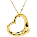 ティファニー Tiffany & Co オープンハート 27mm イエローゴールド K18YG ネックレス T＆Co. Au750 18K 18金 エルサペレッティ ラージ