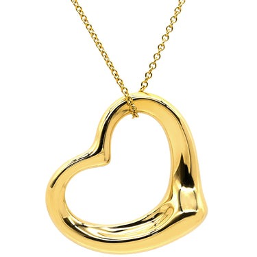 ティファニー Tiffany & Co オープンハート 27mm イエローゴールド K18YG ネックレス T＆Co. Au750 18K 18金 エルサペレッティ ラージ