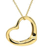 ティファニー Tiffany & Co オープンハート 21.5mm イエローゴールド K18YG ネックレス T＆Co. Au750 18K 18金 エルサペレッティ