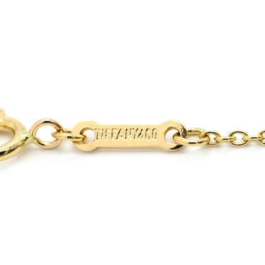 ティファニー Tiffany & Co オープンハート 21.5mm イエローゴールド K18YG ネックレス T＆Co. Au750 18K 18金 エルサペレッティ