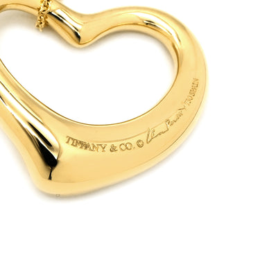 ティファニー Tiffany & Co オープンハート 27mm イエローゴールド K18YG ネックレス T＆Co. Au750 18K 18金 エルサペレッティ ラージ