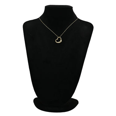 ティファニー Tiffany & Co オープンハート 21.5mm イエローゴールド K18YG ネックレス T＆Co. Au750 18K 18金 エルサペレッティ