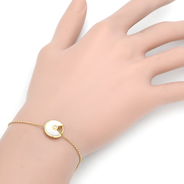 カルティエ Cartier アミュレット ドゥ XS B6044017 イエローゴールド K18YG ダイヤモンド マザーオブパール ブレスレット 白 1Pダイヤモンド 750 18金 パール