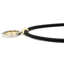ブルガリ BVLGARI トンド サン チョーカー イエローゴールド×シルバー K18YG ステンレススチール レザー ネックレス K18 750 YG SS 太陽モチーフ