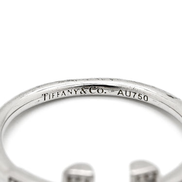 ティファニー Tiffany & Co T ダイヤモンド ワイヤー 68650801 ホワイトゴールド K18WG ダイヤモンド リング 指輪 T&Co. AU750 9号