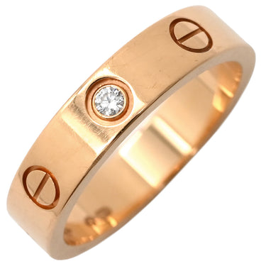 カルティエ Cartier LOVE ミニラブリング 1Pダイヤ B4050700 ピンクゴールド K18PG ダイヤモンド #49(JP9) リング 指輪 スモールモデル LOVE Ring 750 18K PG 9号