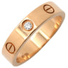 カルティエ Cartier LOVE ミニラブリング 1Pダイヤ B4050700 ピンクゴールド K18PG ダイヤモンド #49(JP9) リング 指輪 スモールモデル LOVE Ring 750 18K PG 9号