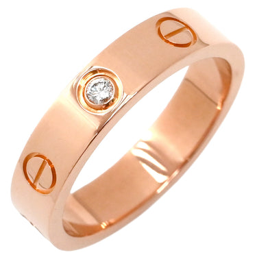 カルティエ Cartier LOVE ミニラブリング 1Pダイヤ B4050700 ピンクゴールド K18PG ダイヤモンド #49(JP9) リング 指輪 スモールモデル LOVE Ring 750 18K PG 9号