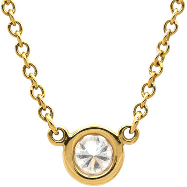 ティファニー Tiffany & Co バイザヤード シングルダイヤモンド ペンダント イエローゴールド K18YG ダイヤモンド ネックレス 18K AU750 YG 1P 1粒 エルサペレッティ