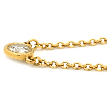 ティファニー Tiffany & Co バイザヤード シングルダイヤモンド ペンダント イエローゴールド K18YG ダイヤモンド ネックレス 18K AU750 YG 1P 1粒 エルサペレッティ