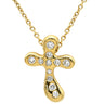 ティファニー Tiffany & Co ドッツクロス ダイヤ イエローゴールド K18YG ダイヤモンド ネックレス エルサ ペレッティ18K 750 十字架