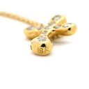 ティファニー Tiffany & Co ドッツクロス ダイヤ イエローゴールド K18YG ダイヤモンド ネックレス エルサ ペレッティ18K 750 十字架
