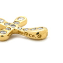 ティファニー Tiffany & Co ドッツクロス ダイヤ イエローゴールド K18YG ダイヤモンド ネックレス エルサ ペレッティ18K 750 十字架