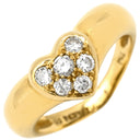 ティファニー Tiffany & Co ハート パヴェ ダイヤ イエローゴールド K18YG リング 指輪 T＆Co. 18K 750YG 10号