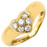 ティファニー Tiffany & Co ハート パヴェ ダイヤ イエローゴールド K18YG リング 指輪 T＆Co. 18K 750YG 10号