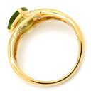 タサキ TASAKI ペリドット ダイヤモンド グリーン×イエローゴールド K18YG ペリドット ダイヤモンド リング 指輪 緑 18K 750 YG 三角形 17号