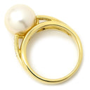 タサキ TASAKI 南洋パール ダイヤ イエローゴールド K18YG パール ダイヤモンド リング 指輪 大粒 10.6mm TASAKI Au750 18K 18金 YG 13号