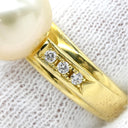 タサキ TASAKI 南洋パール ダイヤ イエローゴールド K18YG パール ダイヤモンド リング 指輪 大粒 10.6mm TASAKI Au750 18K 18金 YG 13号